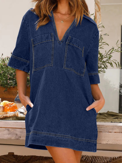 HALF DENIM DRESS