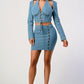Denim top and skirt set Athina