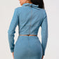 Denim top and skirt set Athina