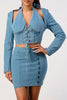 Denim top and skirt set Athina