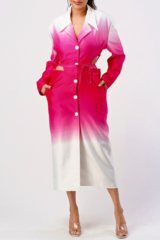 Color gradient spring trench coat Athina
