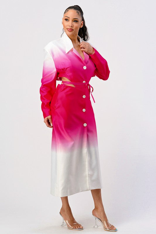 Color gradient spring trench coat Athina