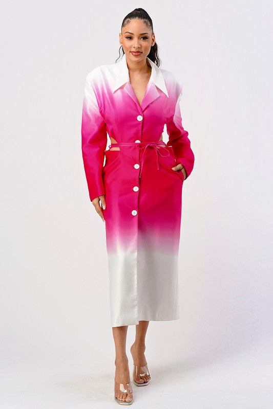 Color gradient spring trench coat Athina