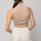 Sleeveless Mock Neck Band Top Gilli