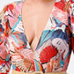 Kimono chiffon multi print long sleeve romper Athina