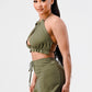 OLIVE CROPPED SHORT SET Wäre Rare Fashion