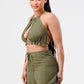 OLIVE CROPPED SHORT SET Wäre Rare Fashion