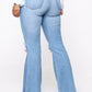 Knee Rip Flare Jean in Medium Wash Wäre Rare Fashion
