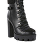 PINES Faux Leather Fur Collared Ankle Boots Wäre Rare Fashion