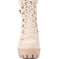 PINES Faux Leather Fur Collared Ankle Boots Wäre Rare Fashion