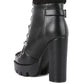 PINES Faux Leather Fur Collared Ankle Boots Wäre Rare Fashion