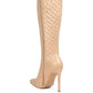 Tinkles Quilted High Heeled Calf Boots Wäre Rare Fashion