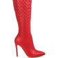 Tinkles Quilted High Heeled Calf Boots Wäre Rare Fashion