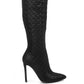 Tinkles Quilted High Heeled Calf Boots Wäre Rare Fashion