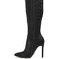 Tinkles Quilted High Heeled Calf Boots Wäre Rare Fashion