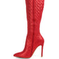 Tinkles Quilted High Heeled Calf Boots Wäre Rare Fashion