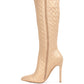 Tinkles Quilted High Heeled Calf Boots Wäre Rare Fashion