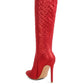Tinkles Quilted High Heeled Calf Boots Wäre Rare Fashion