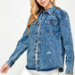 Women's Distressed Denim Shirts Wäre Rare Fashion