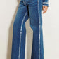Crossed Low Rise Hand Blush Painting Wide Jeans Wäre Rare Fashion