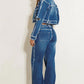 Crossed Low Rise Hand Blush Painting Wide Jeans Wäre Rare Fashion