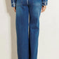 Crossed Low Rise Hand Blush Painting Wide Jeans Wäre Rare Fashion
