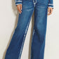 Crossed Low Rise Hand Blush Painting Wide Jeans Wäre Rare Fashion