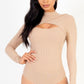 Front Cutout Long Sleeve Bodysuit Capella