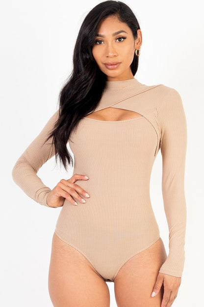 Front Cutout Long Sleeve Bodysuit Capella