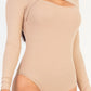 Front Cutout Long Sleeve Bodysuit Capella