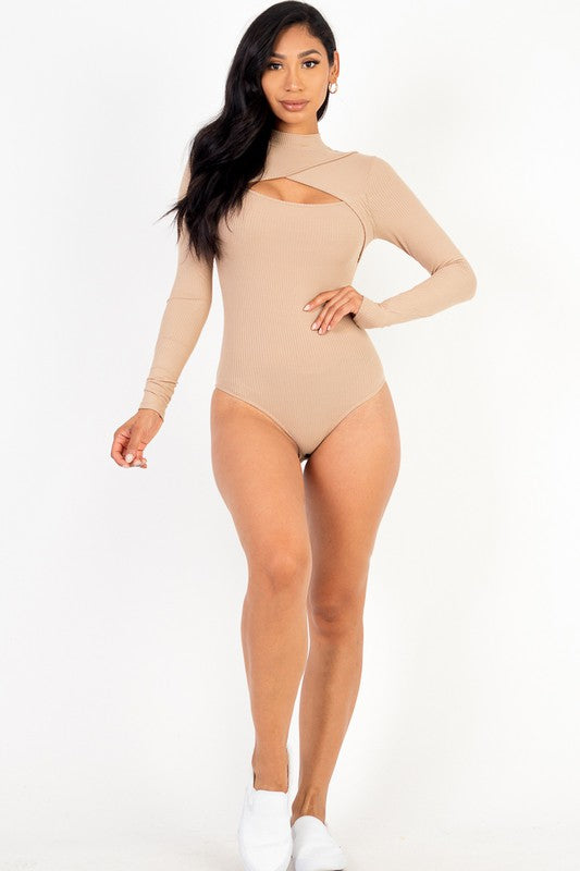 Front Cutout Long Sleeve Bodysuit Capella