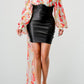 FLORAL LEATHER MINI DRESS Wäre Rare Fashion