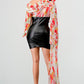 FLORAL LEATHER MINI DRESS Wäre Rare Fashion