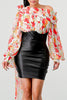 FLORAL LEATHER MINI DRESS Wäre Rare Fashion