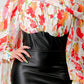FLORAL LEATHER MINI DRESS Wäre Rare Fashion