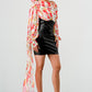 FLORAL LEATHER MINI DRESS Wäre Rare Fashion