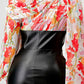 FLORAL LEATHER MINI DRESS Wäre Rare Fashion