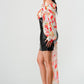 FLORAL LEATHER MINI DRESS Wäre Rare Fashion