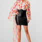 FLORAL LEATHER MINI DRESS Wäre Rare Fashion