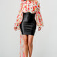 FLORAL LEATHER MINI DRESS Wäre Rare Fashion