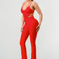 DOUBLE SPAGHETTI STRAP BODYCON JUMPSUIT Wäre Rare Fashion