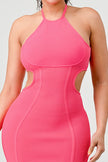 HALTER HOLLOW OUT BODYCON BANDAGE DRESS Wäre Rare Fashion