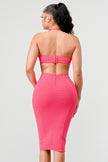 HALTER HOLLOW OUT BODYCON BANDAGE DRESS Wäre Rare Fashion