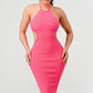 HALTER HOLLOW OUT BODYCON BANDAGE DRESS Wäre Rare Fashion