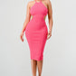 HALTER HOLLOW OUT BODYCON BANDAGE DRESS Wäre Rare Fashion