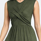 Sleeveless Cross-Over Bodice Midi Dress EG fashion