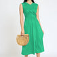 Sleeveless Cross-Over Bodice Midi Dress EG fashion