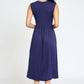 Sleeveless Cross-Over Bodice Midi Dress EG fashion