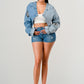 DENIM PATCHED CROPPED TOP Wäre Rare Fashion