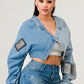 DENIM PATCHED CROPPED TOP Wäre Rare Fashion